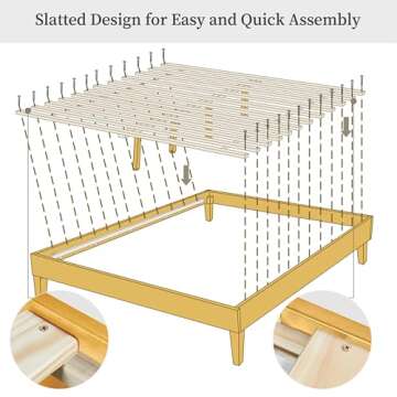 Elegant Yaheetech Queen Bed Frame with Storage Clearance