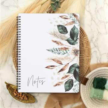 Charming Dried Floral Notebook for Organizing Ideas