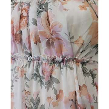 Mansy Womens 2025 Summer Floral Mini Dress Boho Flowy Skater Dresses Short Sleeveless Ruffle Spaghetti Strap Dress Orange Flower