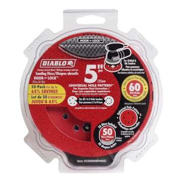 Diablo 5" Hook and Lock Sanding Discs - 60 Grit, 50-Pack
