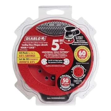 Diablo 5" Hook and Lock Sanding Discs - 60 Grit, 50-Pack