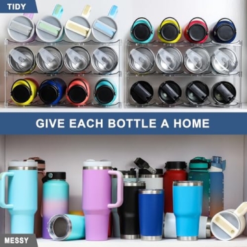 3 Tier Stackable Water Bottle Organizer for Large Cups