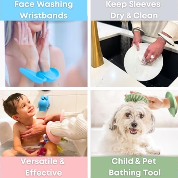 Liquilinks LiquiBands Silicone Wrist Bands - Keep Dry While Washing Face