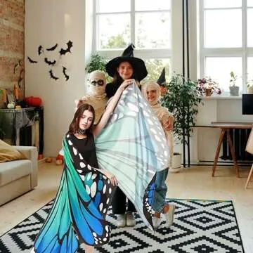 Charming Women's Butterfly Costume 3-Piece Set for Halloween