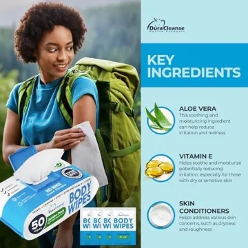 XL Body Wipes for Cleansing - 50ct + Travel Packs