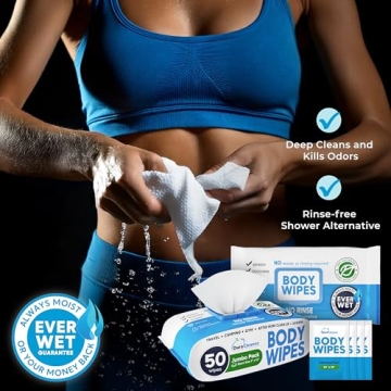 XL Body Wipes for Cleansing - 50ct + Travel Packs