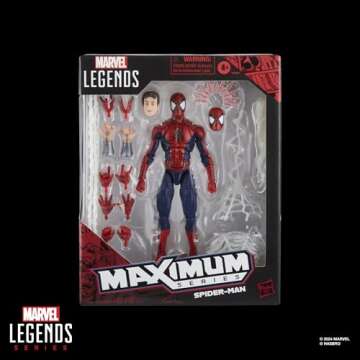 Marvel Legends Maximum Series Spider-Man, Deluxe Spider-Man Comics Collectible 6-Inch Action Figure;...
