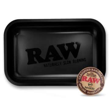 RAW Matte Black Murder'd Rolling Tray - Elegant and Durable