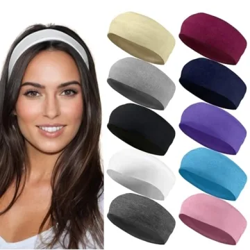 Styla Hair Headbands for Women - Stylish Non-Slip 10 Pack for Active Life