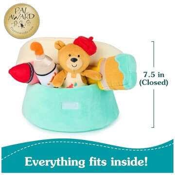 GUND Baby My Little Artist 5-Piece Plush Playset with Rattle, Squeaker and Crinkle Plush Toys, Sensory Toy for Babies and Newborns, 7.5”