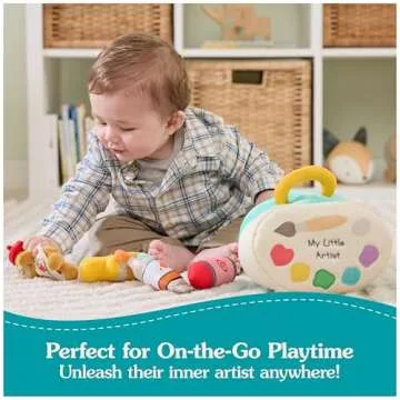 GUND Baby My Little Artist 5-Piece Plush Playset with Rattle, Squeaker and Crinkle Plush Toys, Sensory Toy for Babies and Newborns, 7.5”
