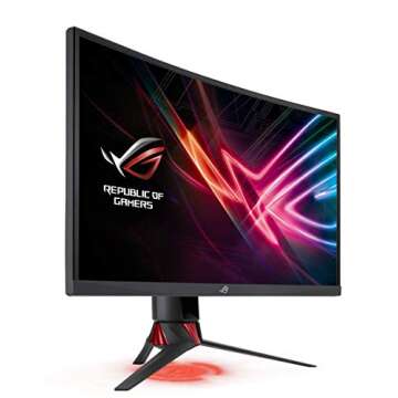 Asus ROG Strix 27” Curved Gaming Monitor Full HD 1080p 144Hz DP HDMI DVI Fully Adjustable Function...