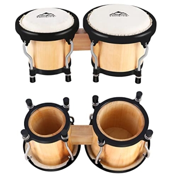 EastRock 4-5 Inch Bongo Drum Set for Kids and Adults