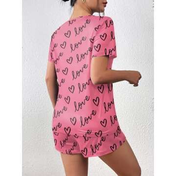 Ekouaer Short Sleeve Women Pajama Set with Pockets