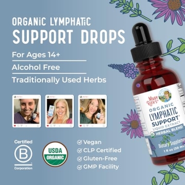 USDA Organic Lymphatic Support Drops with Echinacea Elderberry