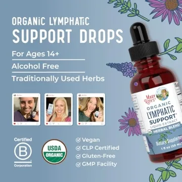 USDA Organic Lymphatic Support Drops with Echinacea Elderberry