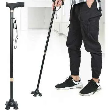 LED Walking Cane: Adjustable, Safe, Lightweight for Seniors