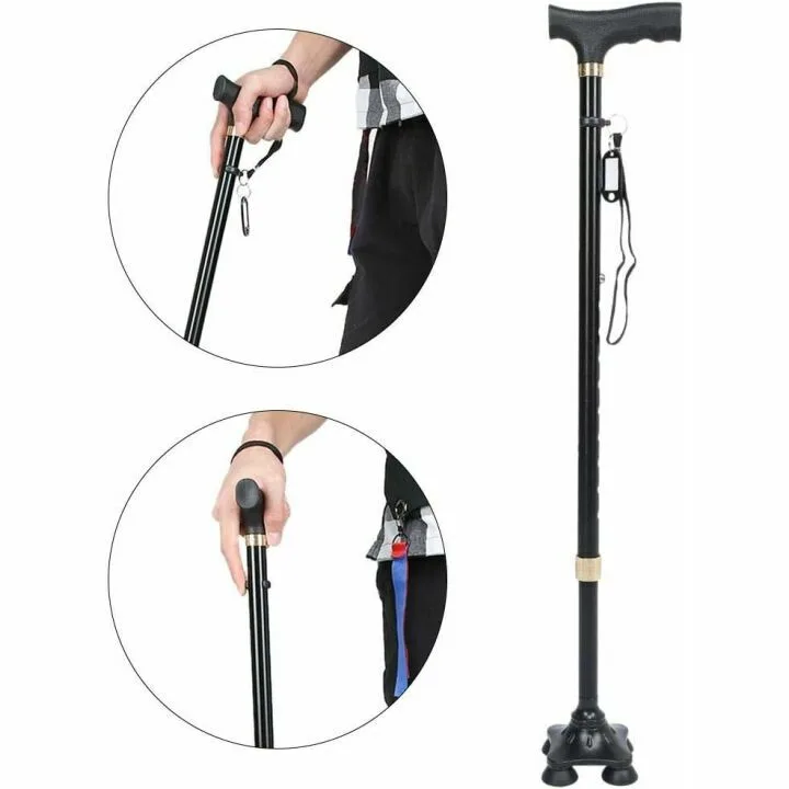 LED Walking Cane: Adjustable, Safe, Lightweight for Seniors