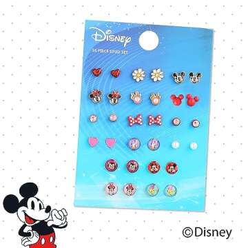 Disney Mickey & Minnie Mouse Earrings Pack - 16 Pairs