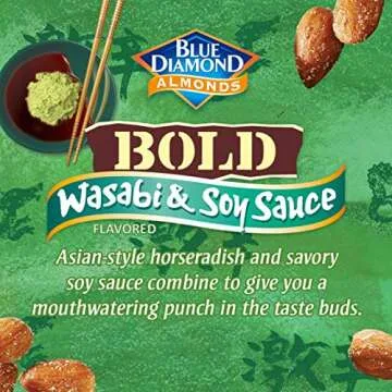 Blue Diamond Wasabi & Soy Sauce Almonds - Healthy Snack