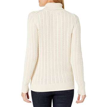 Cozy Fisherman Cable Turtleneck Sweater For Women