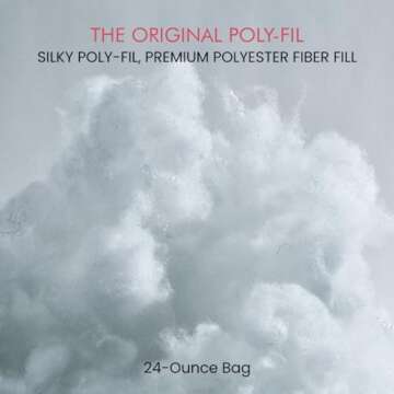 Fairfield Silky Poly-Fil, Premium Polyester Fiber Fill, Soft Pillow Stuffing for Peaceful Sleep, Stu...