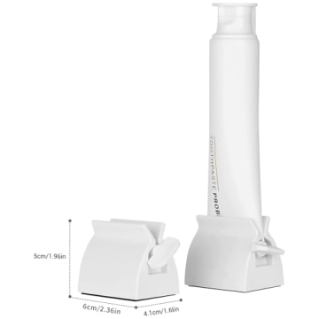 2pcs Rolling Toothpaste Squeezer for Effortless Bath Organization