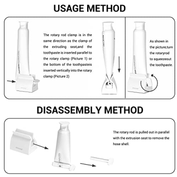 2pcs Rolling Toothpaste Squeezer for Effortless Bath Organization
