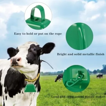 HEYLEAYAR Green Cowbells - 12 Pcs Noisemakers for Events