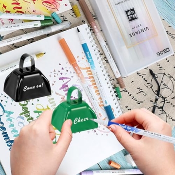 HEYLEAYAR Green Cowbells - 12 Pcs Noisemakers for Events