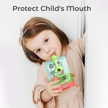 Giichen Soft Sip Food Pouch Topper - BPA Free Silicone