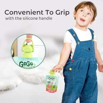 Giichen Soft Sip Food Pouch Topper - BPA Free Silicone