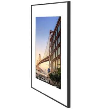Frametory 16x24 Aluminum Picture Frame - Versatile Design and Easy Display