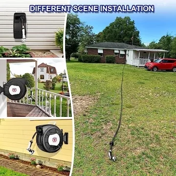 66ft Retractable Garden Hose Reel - Automatic Storage System