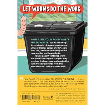 Worms Eat My Garbage, 35th Anniversary Edition: How to Set Up and Maintain a Worm Composting System: Compost Food Waste, Produce Fertilizer for Houseplants and Garden, and Educate Your Kids and Family