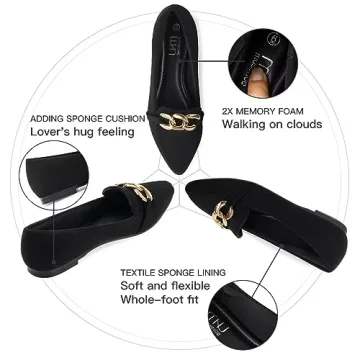 MUSSHOE Chic Comfortable Pointed Toe Flats for Women