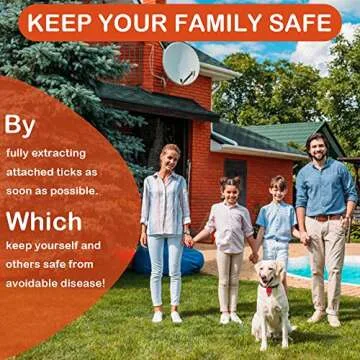 RENDASUN Tick Remover Tool for Pets and Humans 1 Pack Red