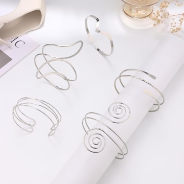 WAINIS Adjustable Upper Arm Cuff Bracelet Jewelry Set