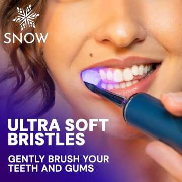 SNOW Toothbrush Refillable Heads - Electric Toothbrush Replacement Heads with Soft Bristles - Feature Blue LED Light and Sonic Technology - Easy Replacement Heads for LED Whitening Electric Toothbrush