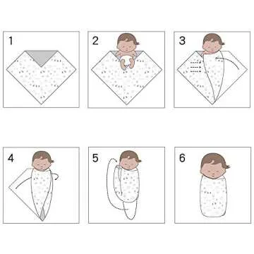 PESAAT Cotton Baby Swaddle Hat Set for Newborns