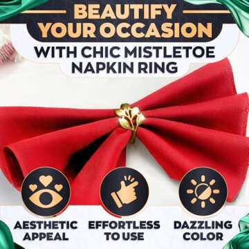 Gold Napkin Rings Set of 20 - Elegant & Durable Design