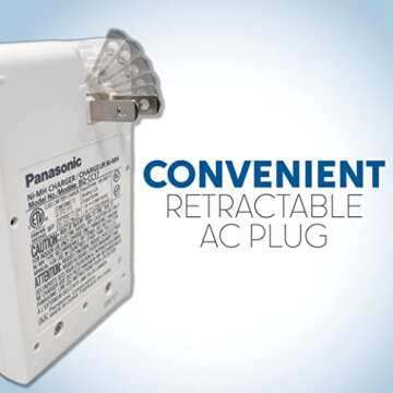 Panasonic BQ-CC17SBA eneloop Advanced Individual Battery Charger with 4 LED Charge Indicator Lights, White