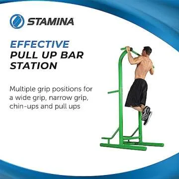 Stamina Pull Up Bar & Dip Station for Home Gym