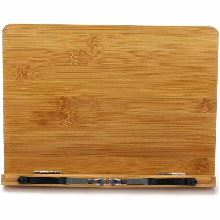Adjustable Bamboo Book Stand for Cookbooks & Textbooks