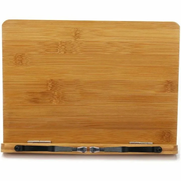 Adjustable Bamboo Book Stand for Cookbooks & Textbooks