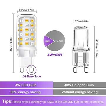 LEDEPLY WiFi G9 Smart Bulb, RGBCW, 3.5W=40W, Compatible with Alexa Google Home, Dimmable, Tunable White(2700k-6500k), Smart LED Bulb Remote Control, No Flickering, 3 Pack