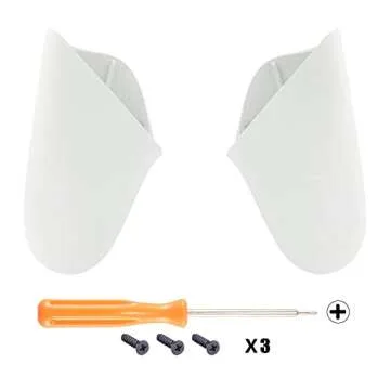 eXtremeRate Custom White Handle Grips for Nintendo Switch Pro Controller - Improved Comfort & Style