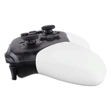 eXtremeRate White Replacement Handle Grips for Nintendo Switch Pro Controller, DIY Custom Hand Grip Shell for Nintendo Switch Pro - Controller NOT Included