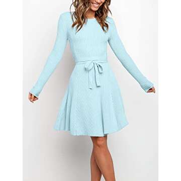 Elegant ANRABESS Long Sleeve Midi Dress for Women