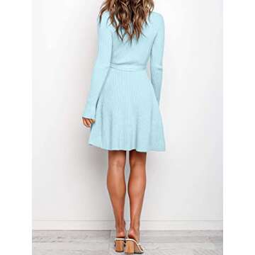 Elegant ANRABESS Long Sleeve Midi Dress for Women